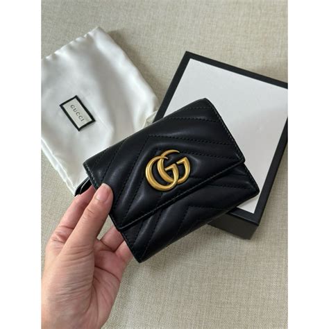 gucci marmont wallet ราคา|Gucci กระเป๋าสตางค์ใส่บัตร GG Marmont card case wallet.